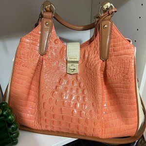 Brahmin Large double handle hobo with removable adjustable strap